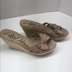 Libby Edelman Open Toe Platform Wedge Sz 6M